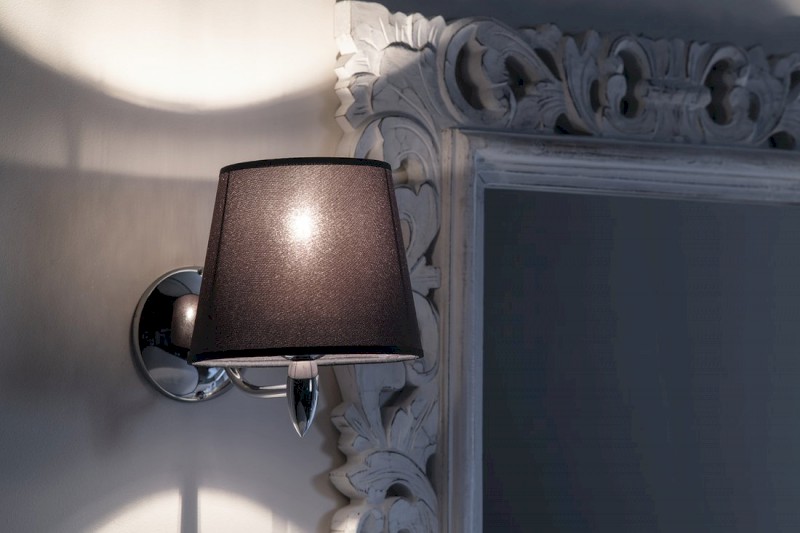 HANBO nástěnné svítidlo E27, 60W, 230V, IP21, chrom AU526