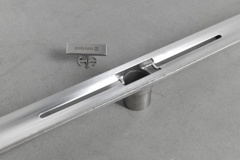 SLIM RIVER nerezový podlahový žlab s roštem, L.400-1000, DN50 RV100