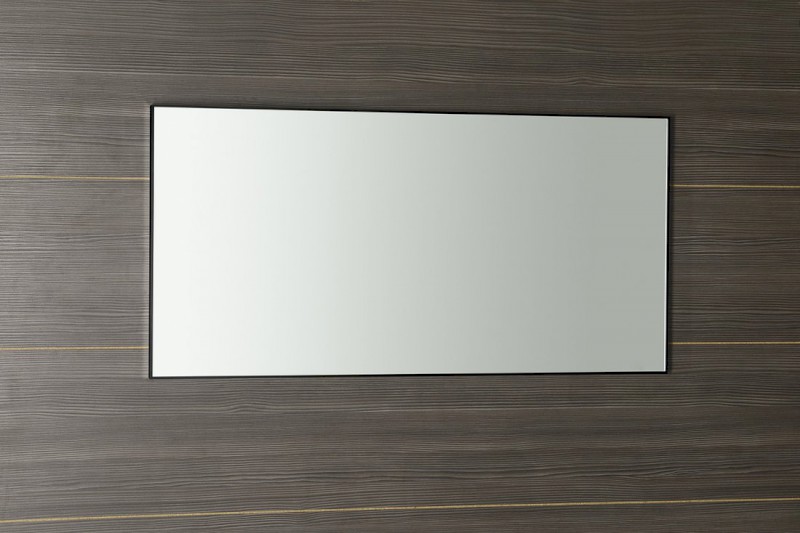 AROWANA zrcadlo v rámu 100x50cm, černá mat AWB1050