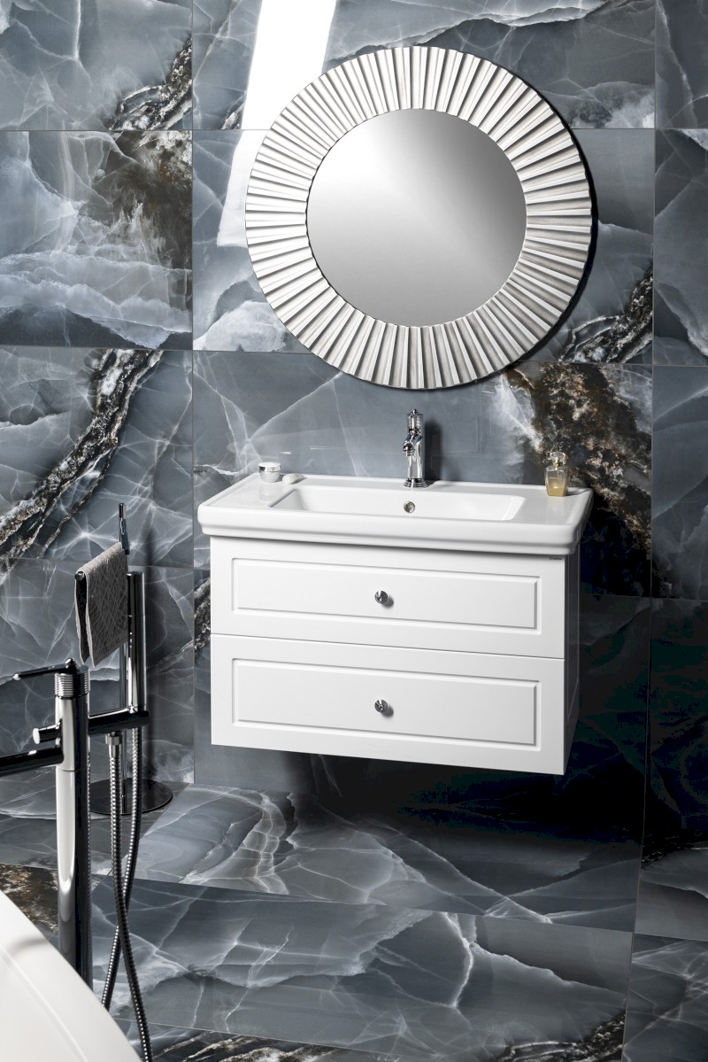 VIOLETA umyvadlová skříňka 68,5x52x46,5cm, bílá pololesk VI075-3131