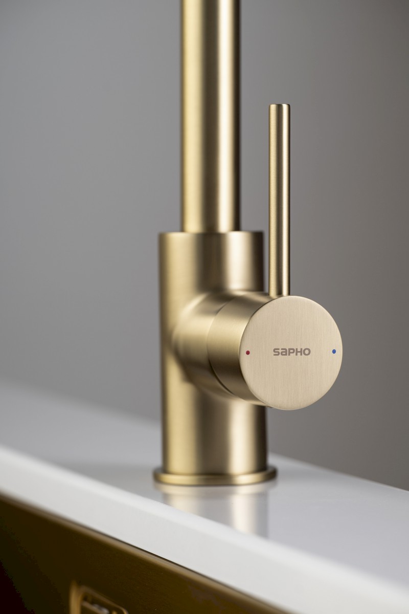 RONA stojánková dřezová baterie, zlato mat JK125GB