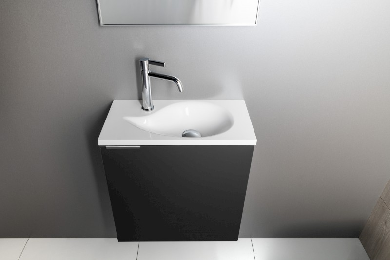 AQUA umývátko 50,5x25cm, litý mramor, bílá 10053