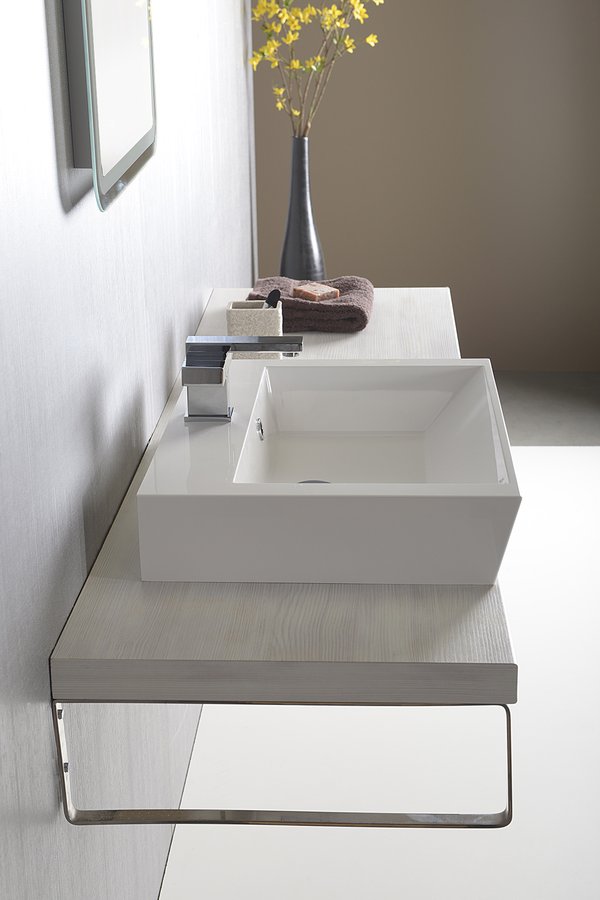 AVICE deska pod umyvadlo 200x50cm, tl.5cm, dub starobílý AV205