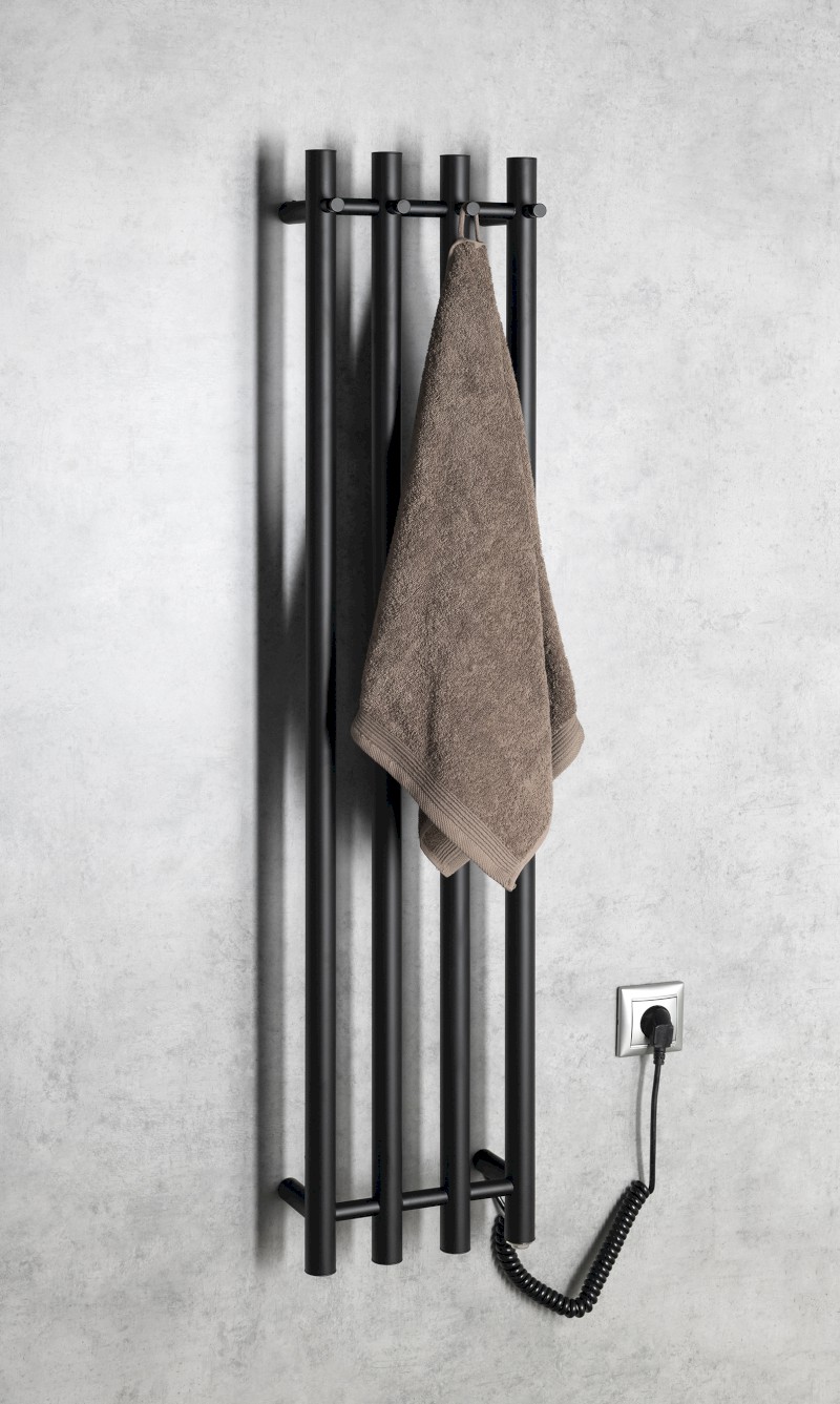 PAPINADO elektrický sušák ručníků 263x1200mm, 85W, černá mat ER350