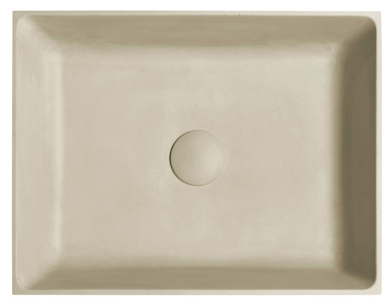 FORMIGO betonové umyvadlo na desku, 47,5x36,5cm, žlutá mat FG122