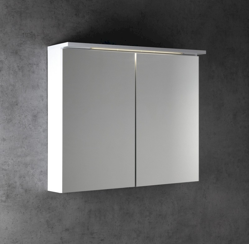 KAWA STRIP galerka s LED osvětlením 80x70x22cm, bílá WGL80S