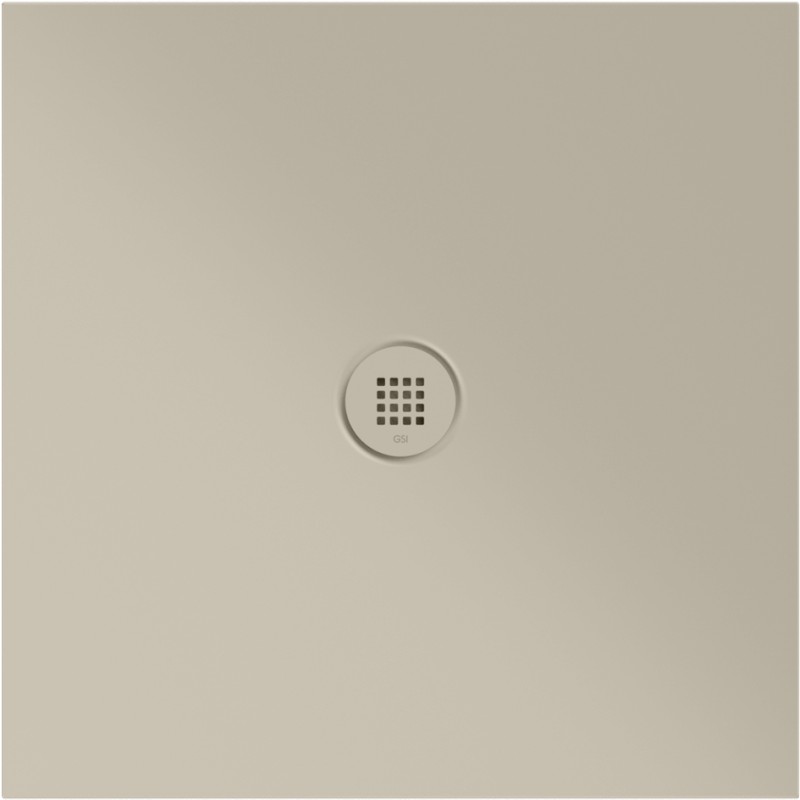 Keramická sprchová vanička, čtverec 80x80x2cm, creta mat 46080808