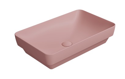 PURA keramické umyvadlo na desku 60x38cm, blush mat 883724