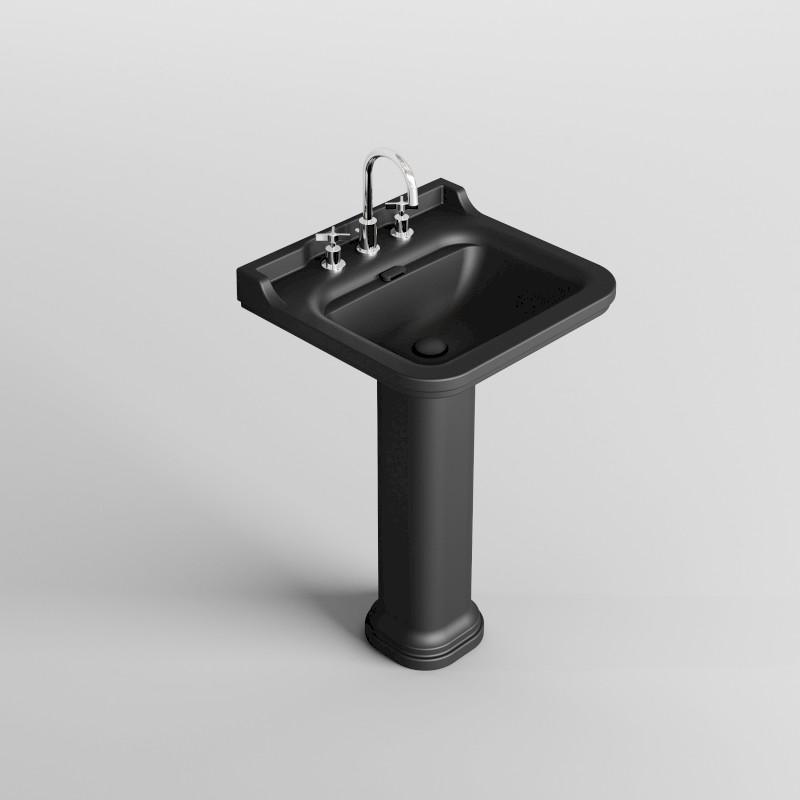 WALDORF universální keramický sloup k umyvadlům 60, 80cm, černá mat 417031