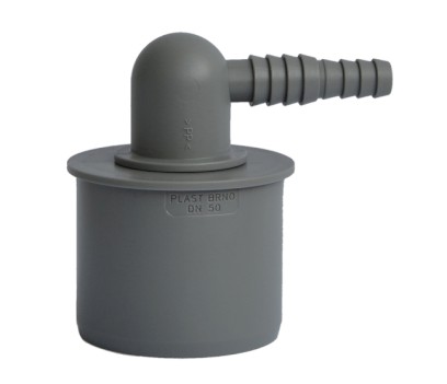 HT koncovka rohová pro připojení hadice 10-13mm, DN50 168.459.0