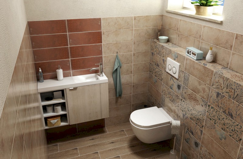 LATUS VI umyvadlová skříňka 50x50x22cm, pravá, dub alabama LT610-2222