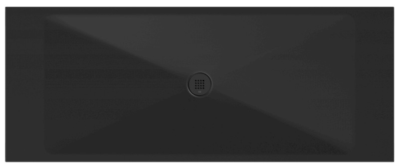 Keramická sprchová vanička, obdélník 200x80x2cm, černá mat 46200826