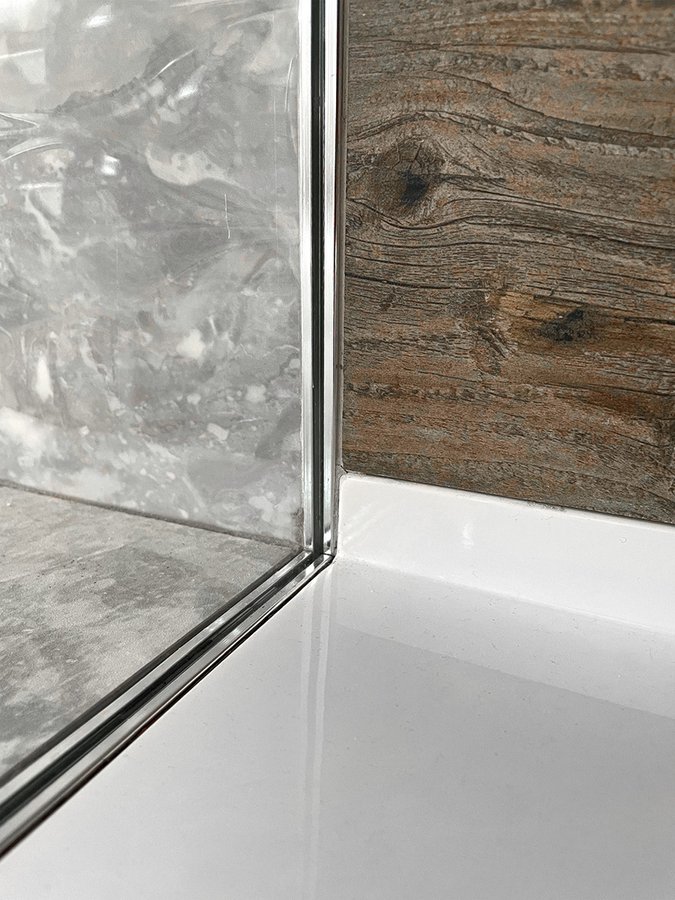 ARCHITEX sada pro neviditelné uchycení skla, podlaha-stěna-strop, 1610x2600mm, leštěný hliník AL2616