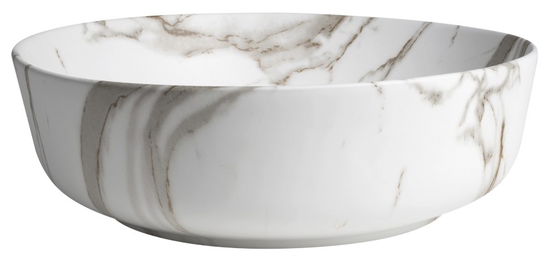 RONDEA keramické umyvadlo na desku Ø 41cm, bianco carrara AR445BC
