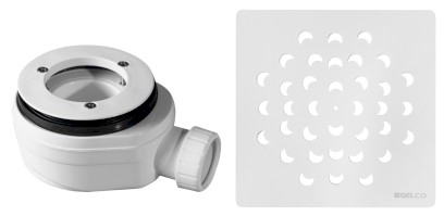 Vaničkový sifon, průměr otvoru 90 mm, DN40, krytka bílá KSM104W-SN90