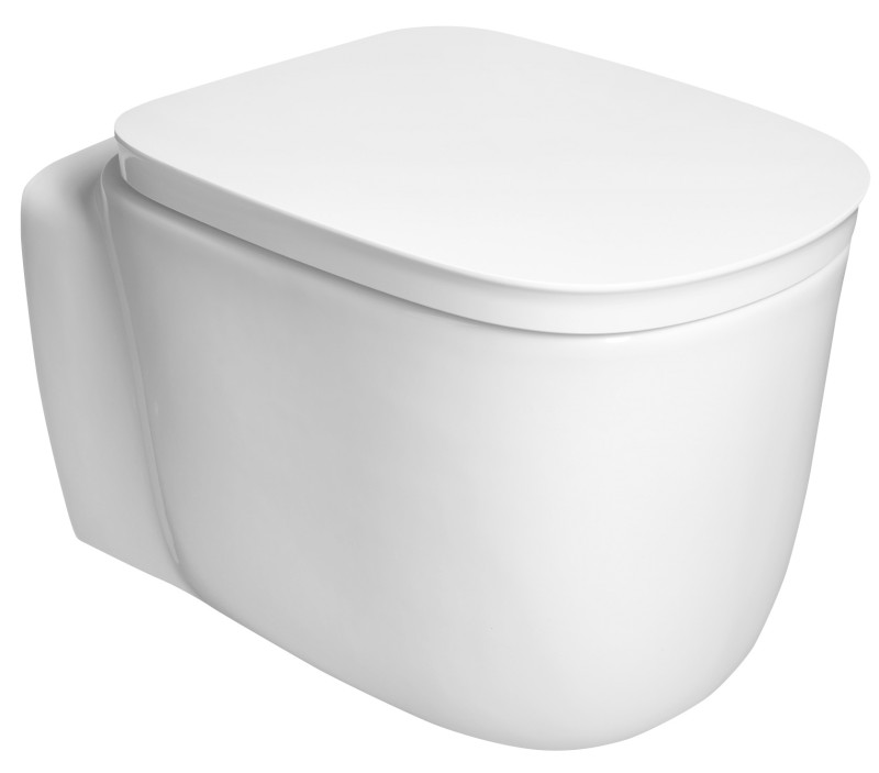 ORGANIC závěsná WC mísa, Vortex Rimless, 36x52cm, bílá PZ312V