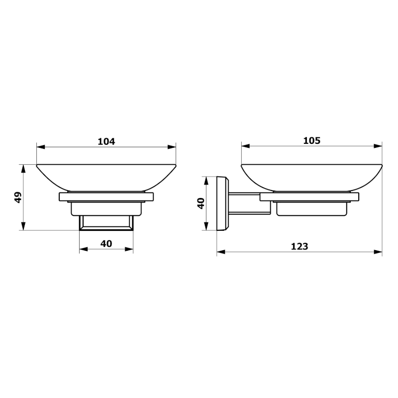 COLORADO mýdlenka, mléčné sklo, chrom 6911