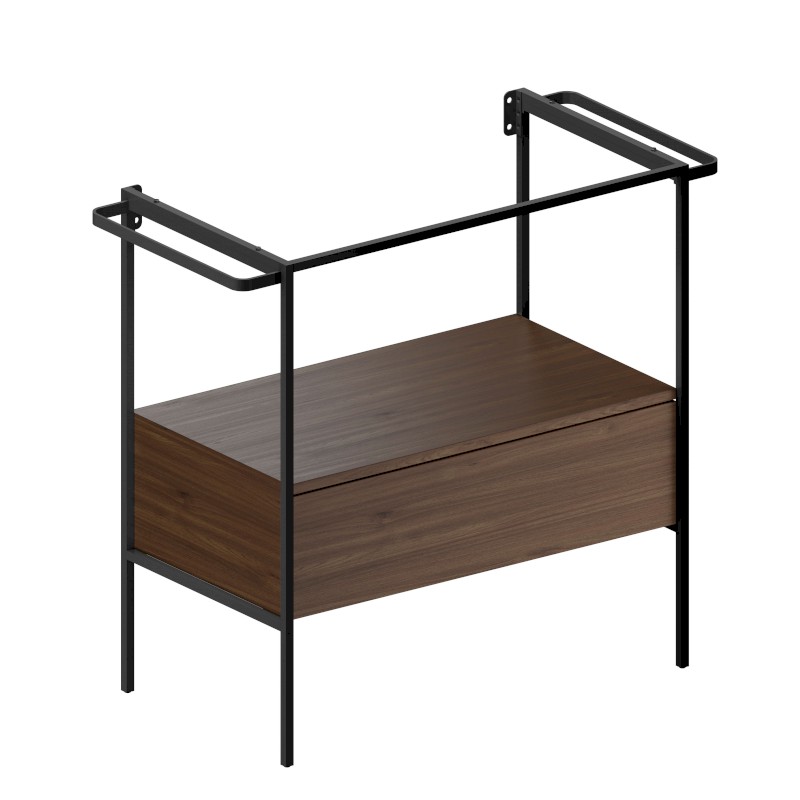 PURA nábytková nožička, výška 229mm, pro konstrukci MSAP82N/MSAP102N, černá MPSPRN