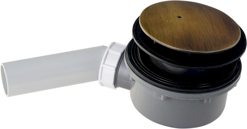 RETRO vaničkový sifon, průměr 90mm, DN40, krytka bronz 905693