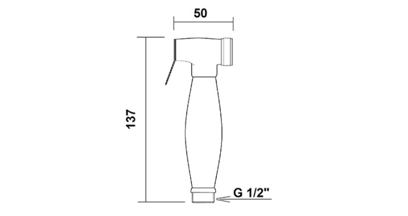 Bidetová sprška retro, bronz DOC66