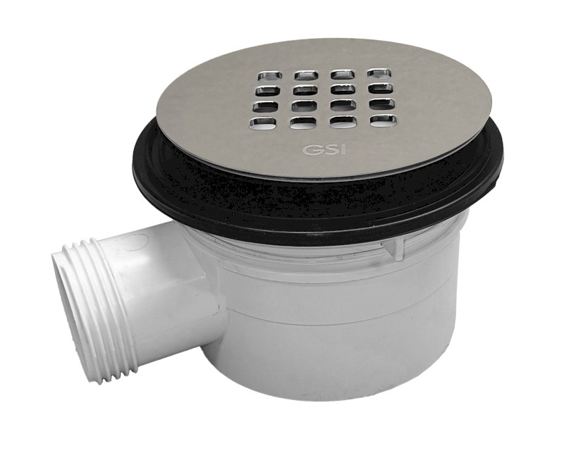 Vaničkový sifon, průměr 90mm, DN40, nízký, krytka creta mat PILDSR208