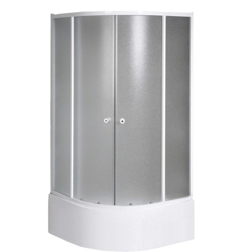 ARLEN čtvrtkruhová sprchová zástěna 900x900x1500 mm, sklo BRICK BTR903