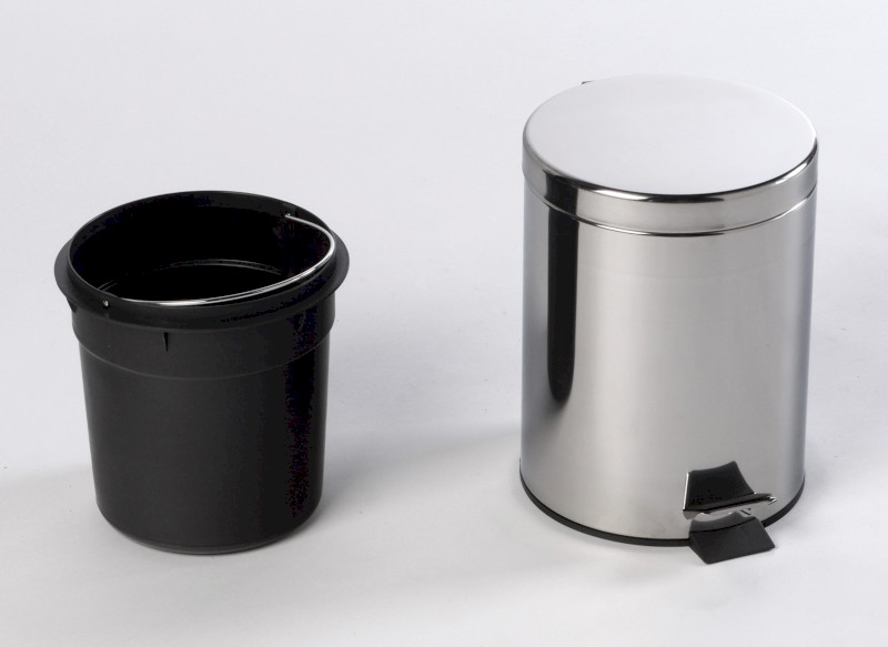 SIMPLE LINE odpadkový koš kulatý 5l, nerez lesk 27105