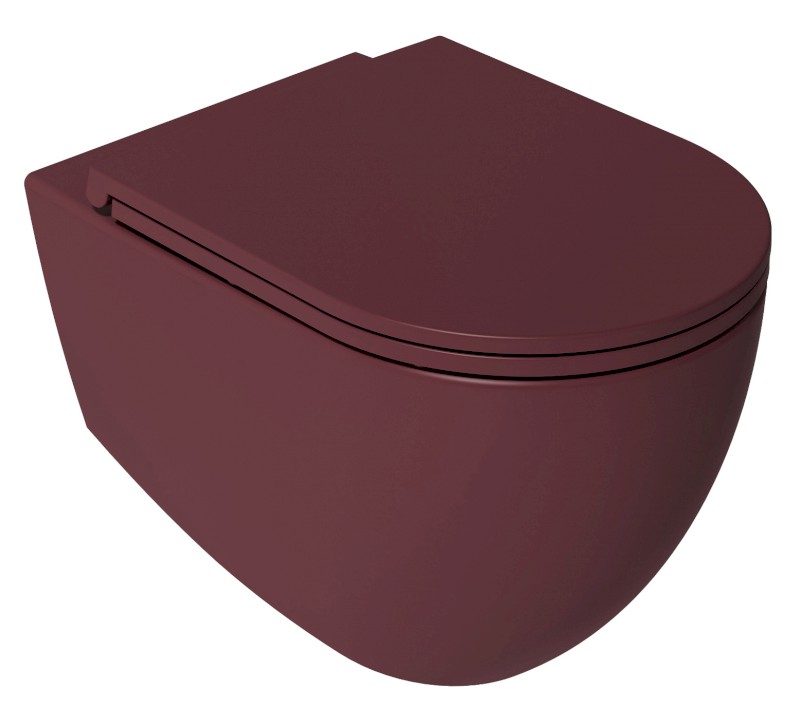 INFINITY WC sedátko, SLIM, Soft Close, Easy Take, maroon red 40KF0543I-S
