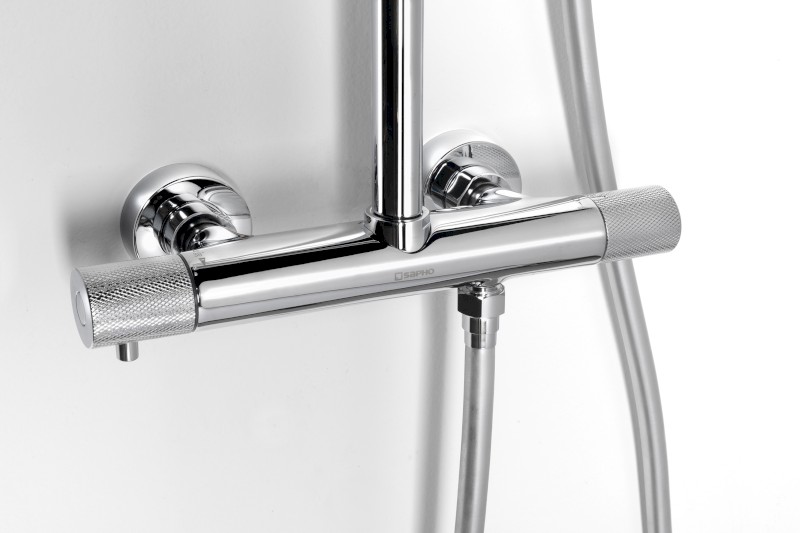 SOLARIS sprchový sloup s termostatickou baterií, chrom WD139