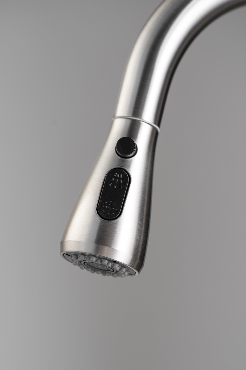 MIKELA stojánková dřezová baterie s výsuvnou sprškou, nikl 1106-30NK