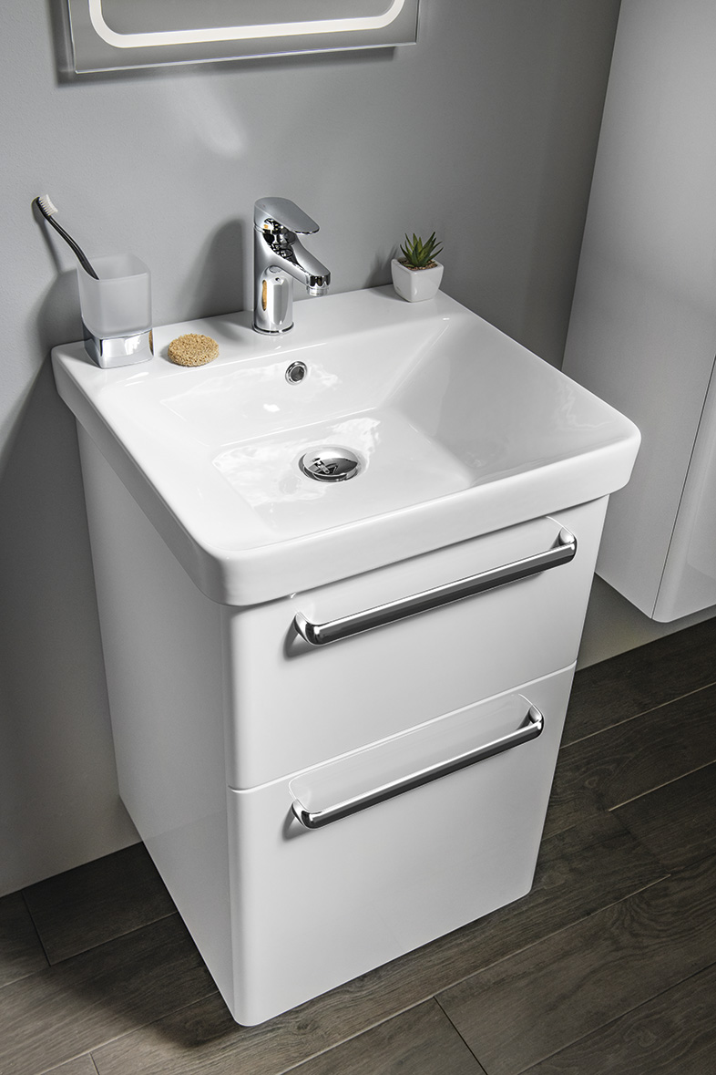 THEIA umyvadlová skříňka 46,4x70x44,2cm, 2xzásuvka, bílá TH050-3030