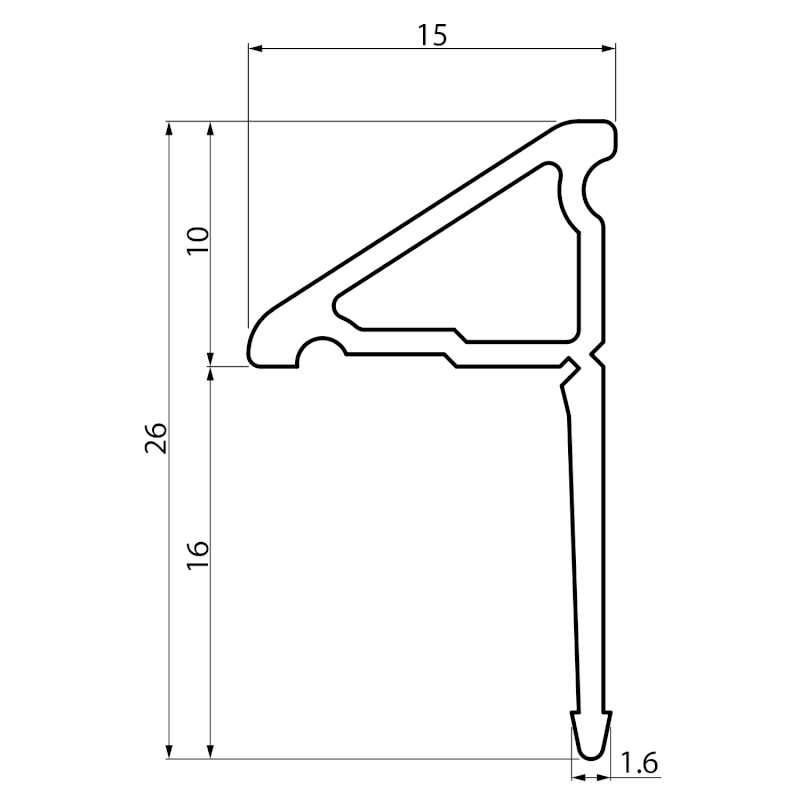 Krycí lišta pro vany a vaničky, 2x 1950mm, 2x roh, 2x zakončení, bílá 91020