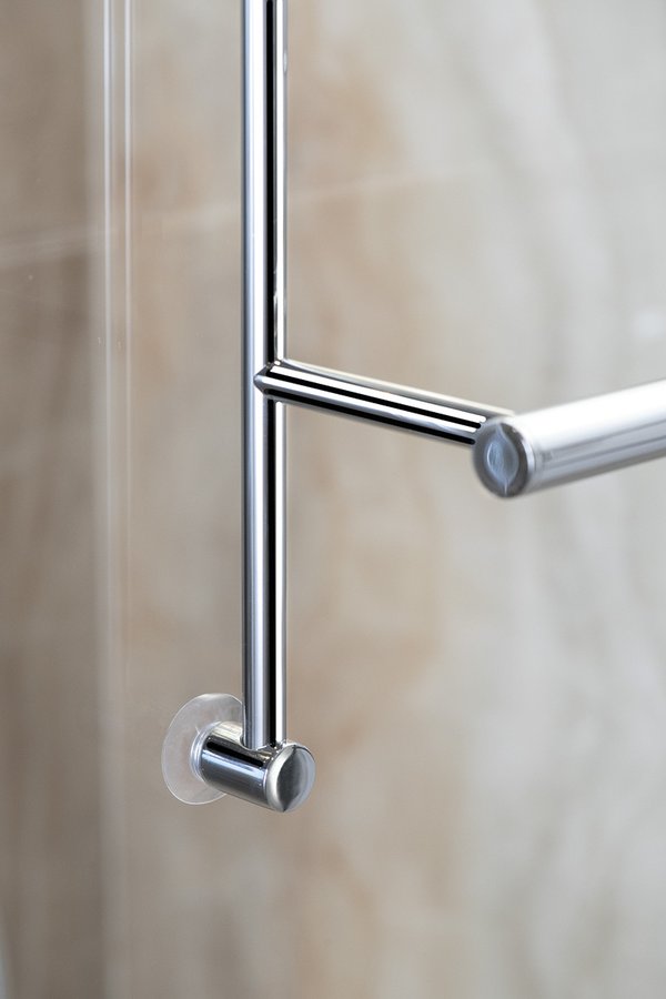 Závěsný držák ručníků na sprchovou zástěnu 600x730x125mm, chrom 1301-09