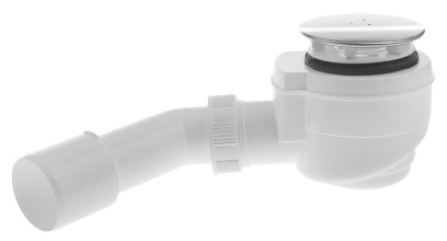 Vaničkový sifon, průměr 50mm, DN40/50, krytka nerez lesk 162.540.3