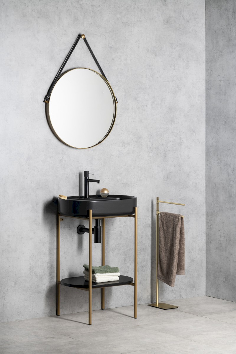 PUNO podstavec pod umyvadlo 550x795x396mm, zlato mat SKA590-5