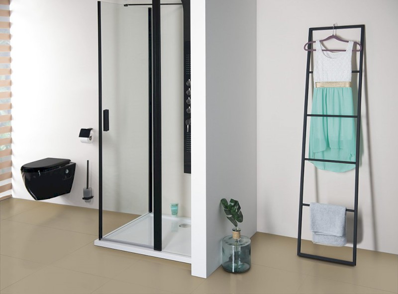 SKA sušák ručníků na opření 420x1700x20mm, černá mat SKA551