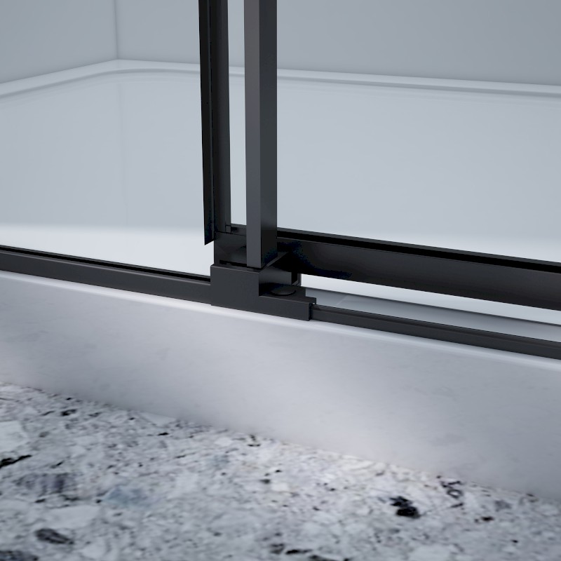 DRAGON BLACK sprchové posuvné dveře rohový vstup 1000mm, čiré sklo GD4210B