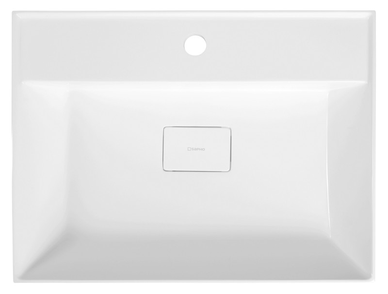 GODIVA umyvadlo, litý mramor, 58x44cm, bílá GU058