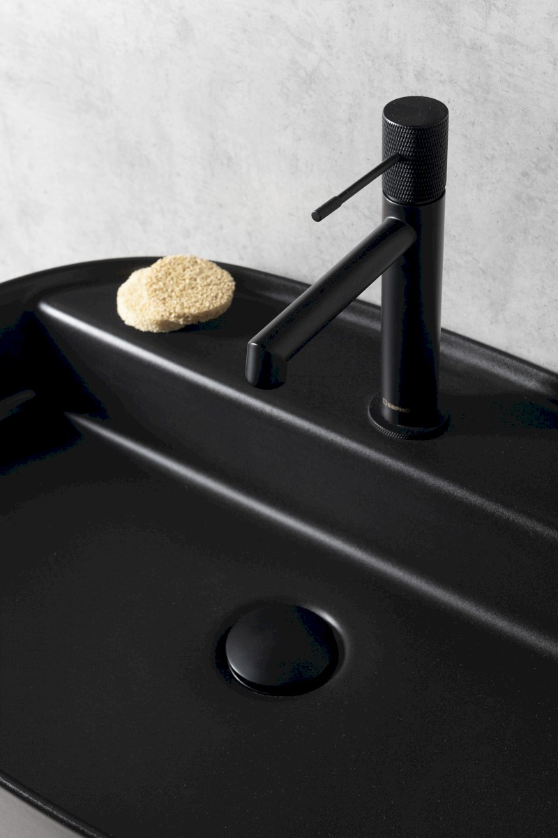 SOLARIS stojánková umyvadlová baterie, černá mat WD002B