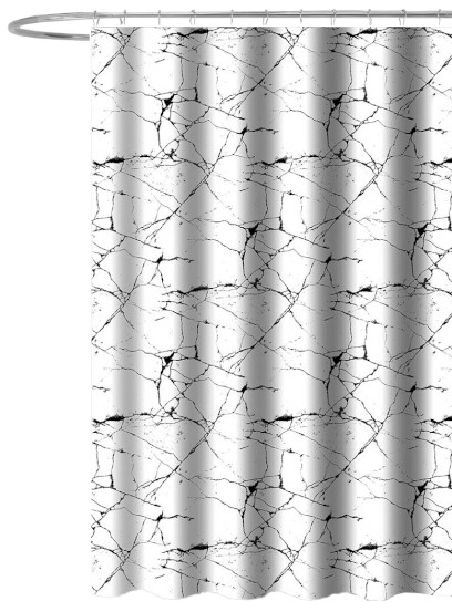 Sprchový závěs 180x180cm, polyester, mramor ZV041