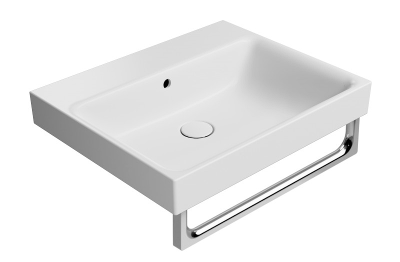 NUBES keramické umyvadlo 60x50cm, bez otvoru, bílá mat 9631009