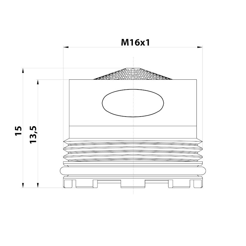 Perlátor vnější závit M16x1, plast AERWU
