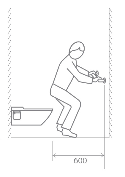 HANDICAP madlo rovné 800mm, bílá XH514W