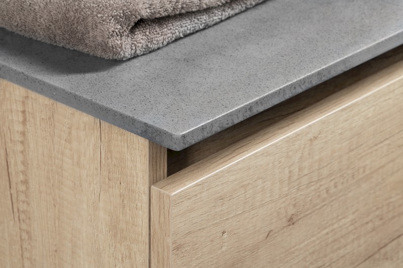 SKARA umyvadlová skříňka 100x50x45cm, černá mat/dub alabama CG009-2222