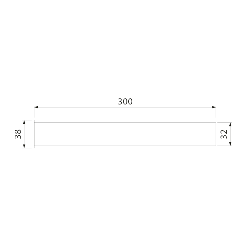 Prodloužená trubka sifonu s přírubou, 32/300mm, bronz TB123BR