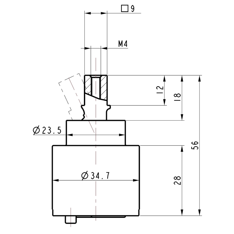 Směšovací kartuše 35mm, nízká 350.124.1
