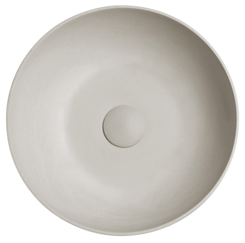 FORMIGO betonové umyvadlo na desku, Ø 39cm, písková mat FG314