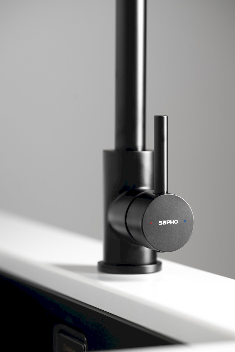 TRONA stojánková dřezová baterie, černá mat JK649B