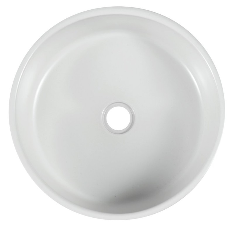 PRIORI keramické umyvadlo na desku, Ø 41 cm, bílá s modrým vzorem PI027