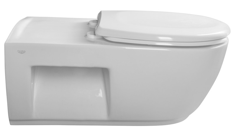 HANDICAP závěsná WC mísa prodloužená, Rimless, 37x70 cm, bílá TU1206